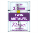 Klasse' - Twin Metallic Size 80 - 2.0mm Machine Needles - Yellow
