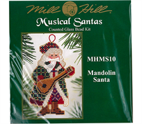 Mill Hill Santa Ornament Kits - Musical Santas - Mandolin Santa