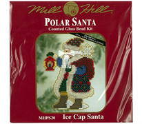 Mill Hill Santa Ornament Kits - Polar Santa - Ice Cap Santa