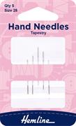 Hand Needles - Tapestry 5 Pack Size 28