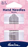 Hand Needles - Darner 10 Pack Size 1-5