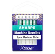 Klasse Machine Needle Sharp Size 90/14 - 6 per cassette