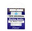 KLASSE NEEDLES - Machine Needle Twin-Universal Size 80/4.0Mm - 1 per cassette