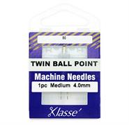 Klasse Machine Needle Twin-Ballpoint Size 80/4.0Mm - 1 per cassette