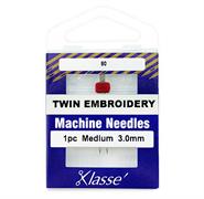 Klasse Machine Needle Twin-Embroidery Size 75/3.0Mm - 1 per cassette