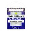 KLASSE NEEDLES - Machine Needle Twin-Metallic Size 80/3.0Mm - 1 per cassette