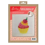 SEW EASY COLLECTION - Punch Needle Kit With Frame (8In  X 8In ) - mmm cupcake