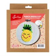 SEW EASY COLLECTION - Punch Needle Kit With Hoop (6In) - penelope the pineapple