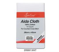 Cross Stitch - Sew Easy - Aida Cloth - 36cm X 45cm - white (14 count)