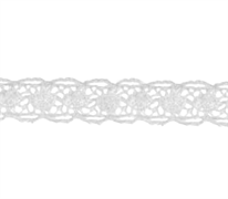 Bowtique Cotton Lace Ribbon 10mm x 5m White