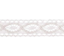 Bowtique Cotton Lace Ribbon 20mm x 5m White