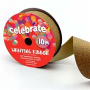 CELEBRATE - Wrapping Ribbon Glitter 23mm X 10m - rust rose gold