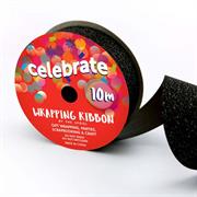 CELEBRATE - Wrapping Ribbon Glitter 23mm X 10m - black