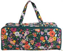 Knit Bag - Teal Floral Design - 45 x 13 x 18cm