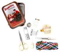 Vintage Tin Sewing Kit - Domestic Sewing Machine Design
