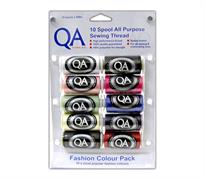 Thread 500M 10 Pack - Fashion Colours - 100% Polyester