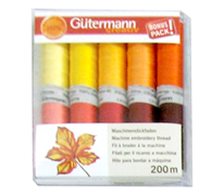 Gutermann Embroidery Thread Set - Autumn