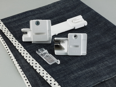 Brother Overlocker Feet: SA224CV Bias Tape Binding Set (6mm/1/4inch or 12mm/1/2inch Tapes) - 2340CV