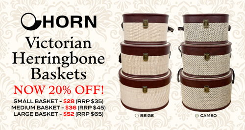HORN Victorian Herringbone Baskets 20% OFF Hobbysew Homepage Banner 2026