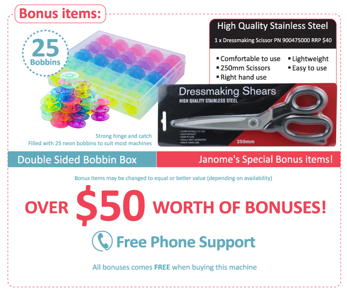 Free Shears and Bobbins valued over $50