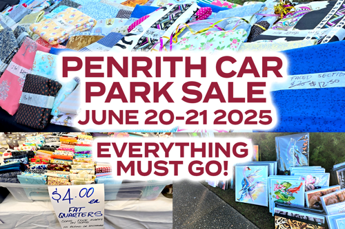 Penrith Car Park Sale Hobbysew Banner Final