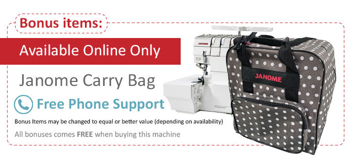 Bonus Items - Janome Carry Bag | Bonus Items may be changed to equal or better value (depending on availability)