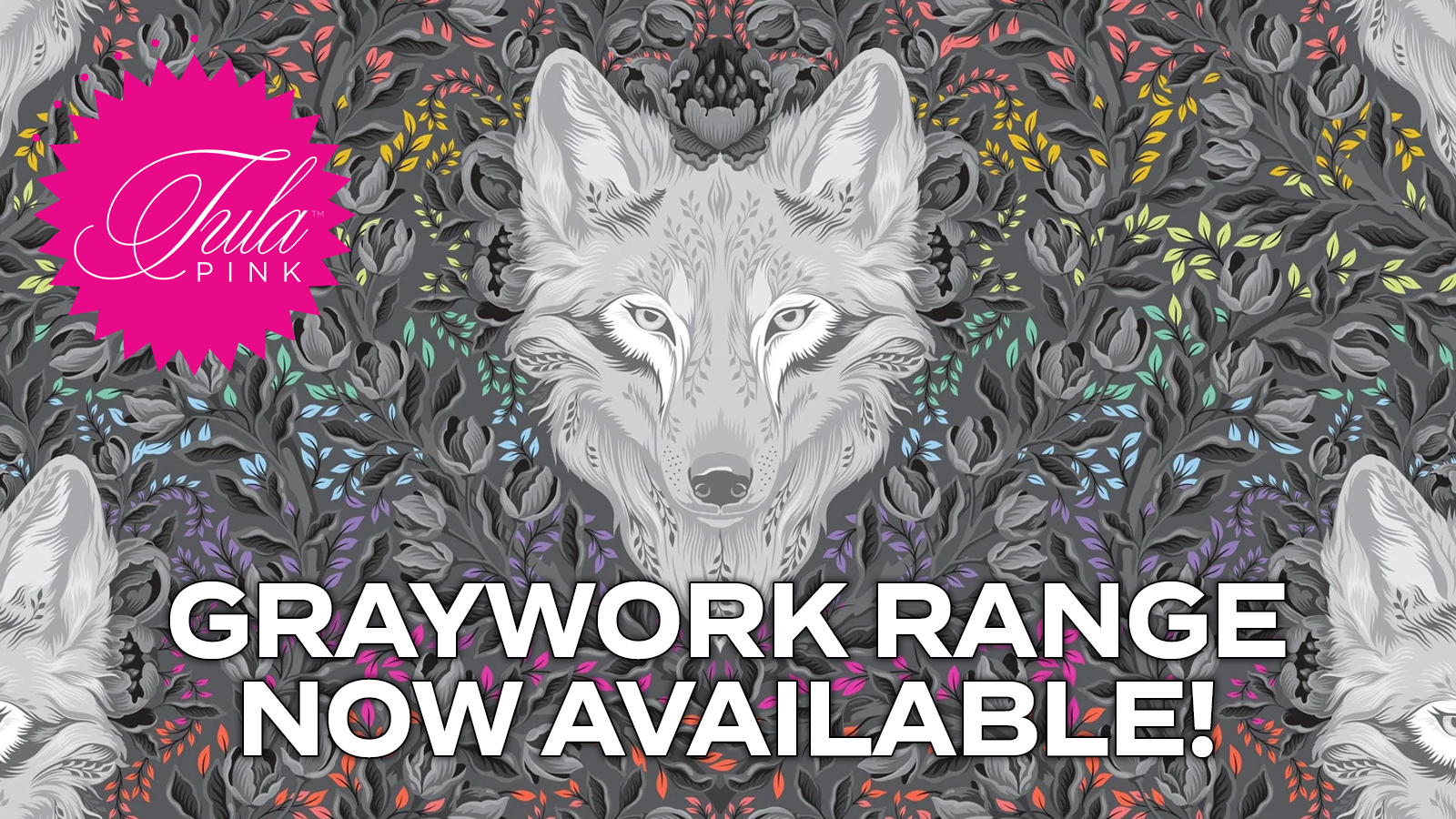 Tula Pink Graywork Range Fabrics Page Banner