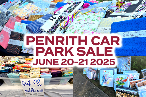 Penrith Car Park Sale Hobbysew Banner 1