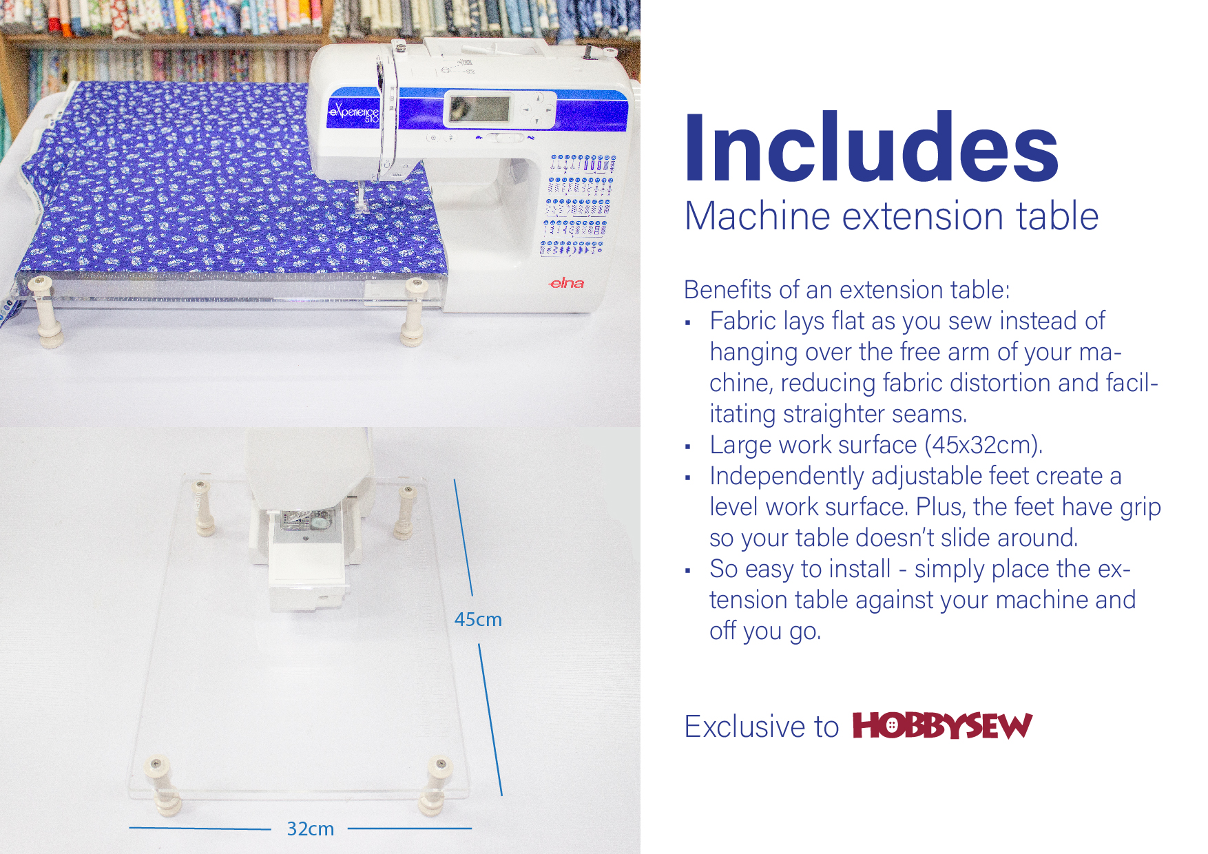 Bonus Elna 510 Extension Table