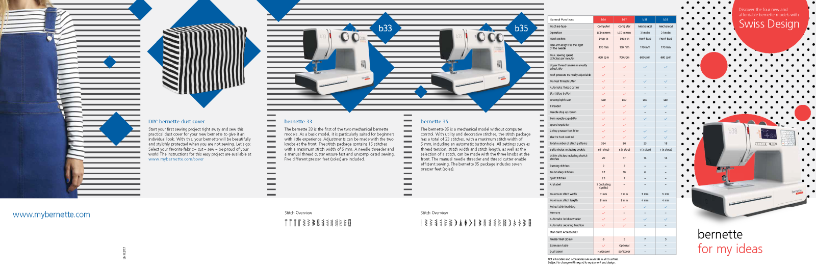 Bernette b35 model comparison