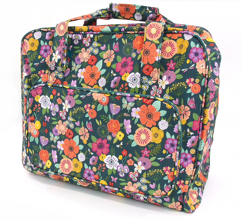 Sewing Machine Carry Bag PVC Teal Floral by Sew Easy in Sewing