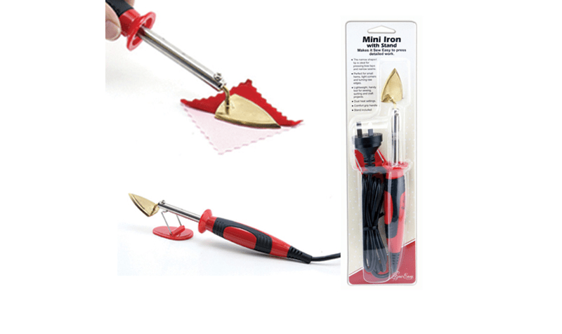 Sew Easy Mini Iron with Stand - Red